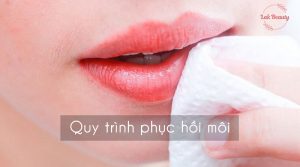 quy trình phục hồi môi sau phun xăm