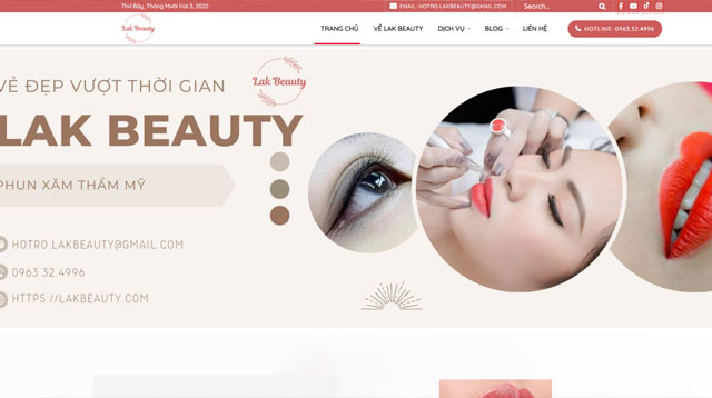 Dịch vụ phun xăm Lak Beauty tại Hà Nội