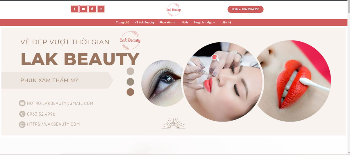 Dịch vụ phun xăm thẩm mỹ Lak Beauty