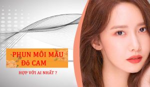 Phun môi màu đỏ cam hợp với ai nhất