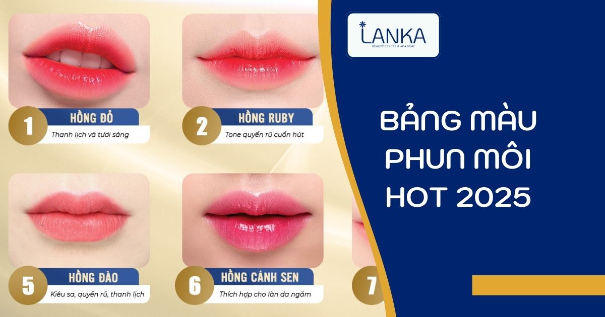 bảng màu phun môi