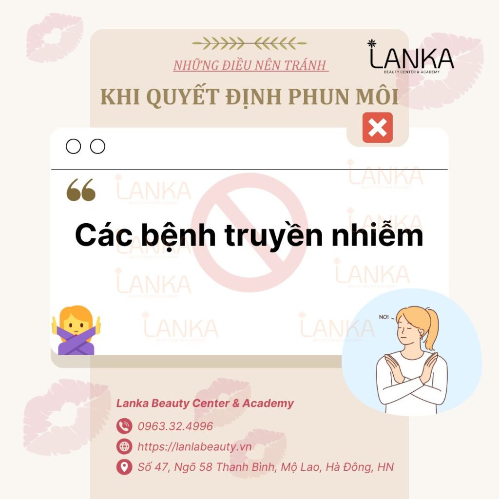 Đang mắc các bệnh truyền nhiễm thì không nên phun môi