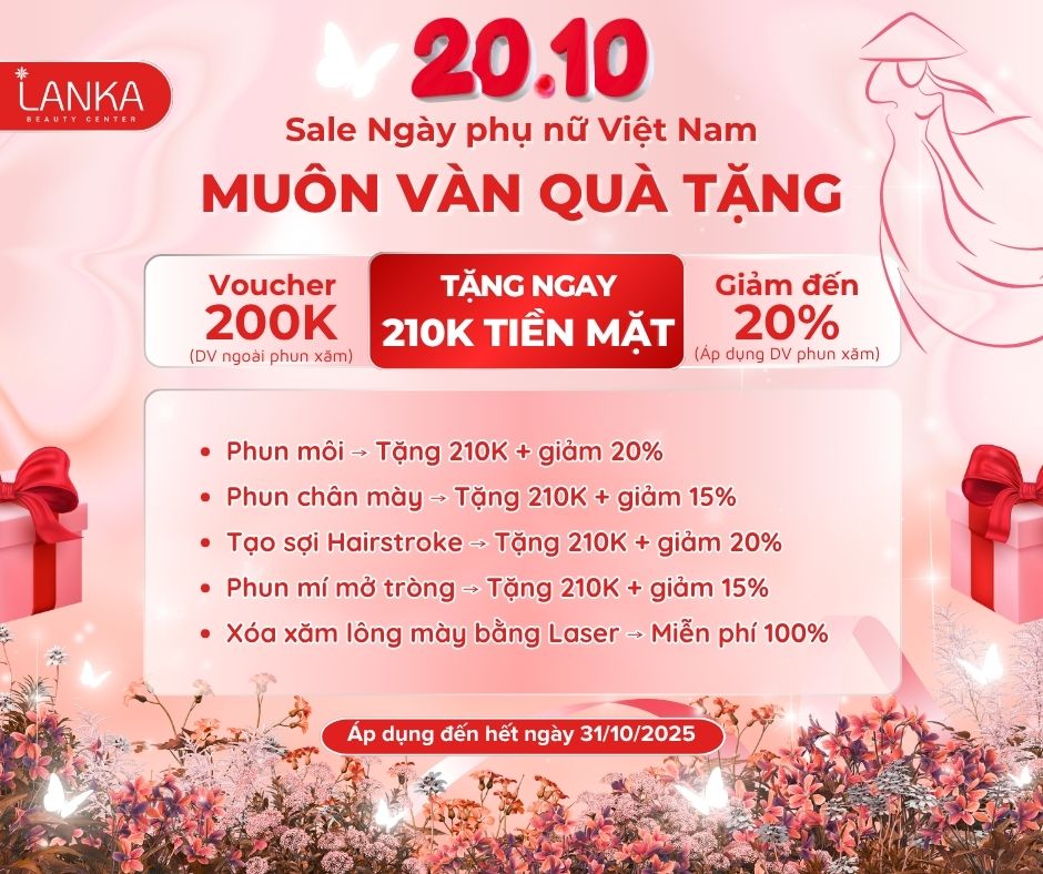 khuyến mãi 20/10 tại lanka beauty